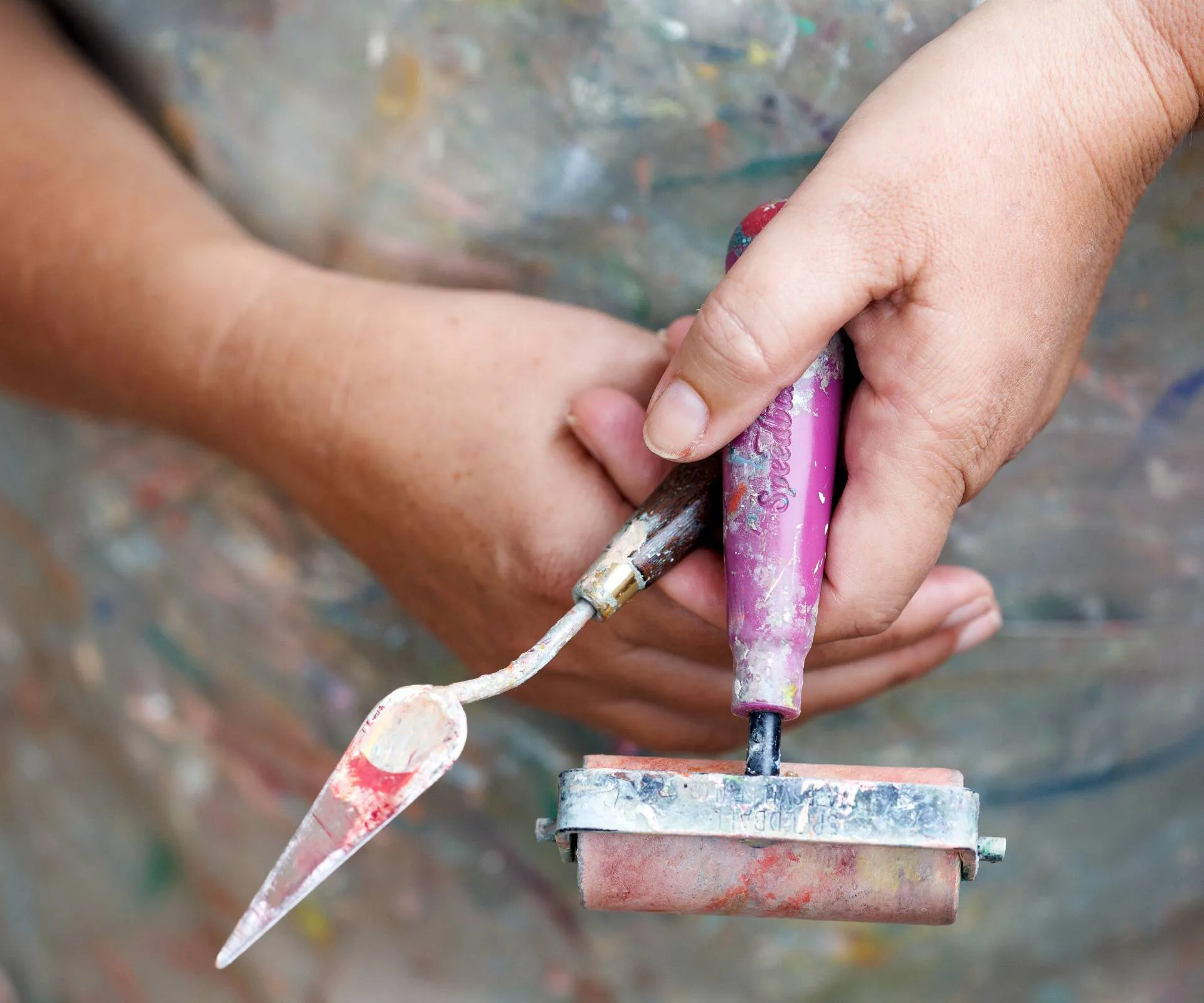 Jenni holding tools