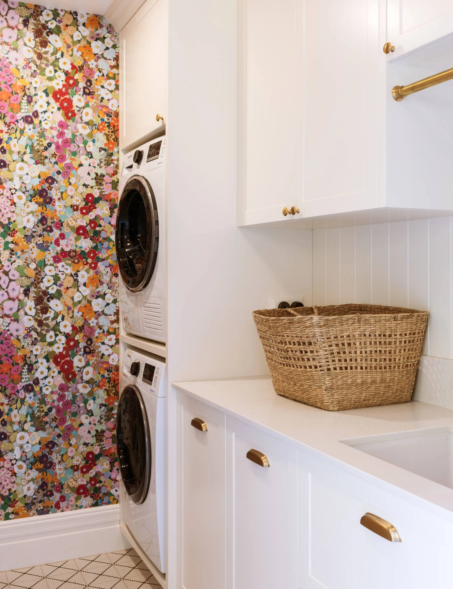 floral laundry room