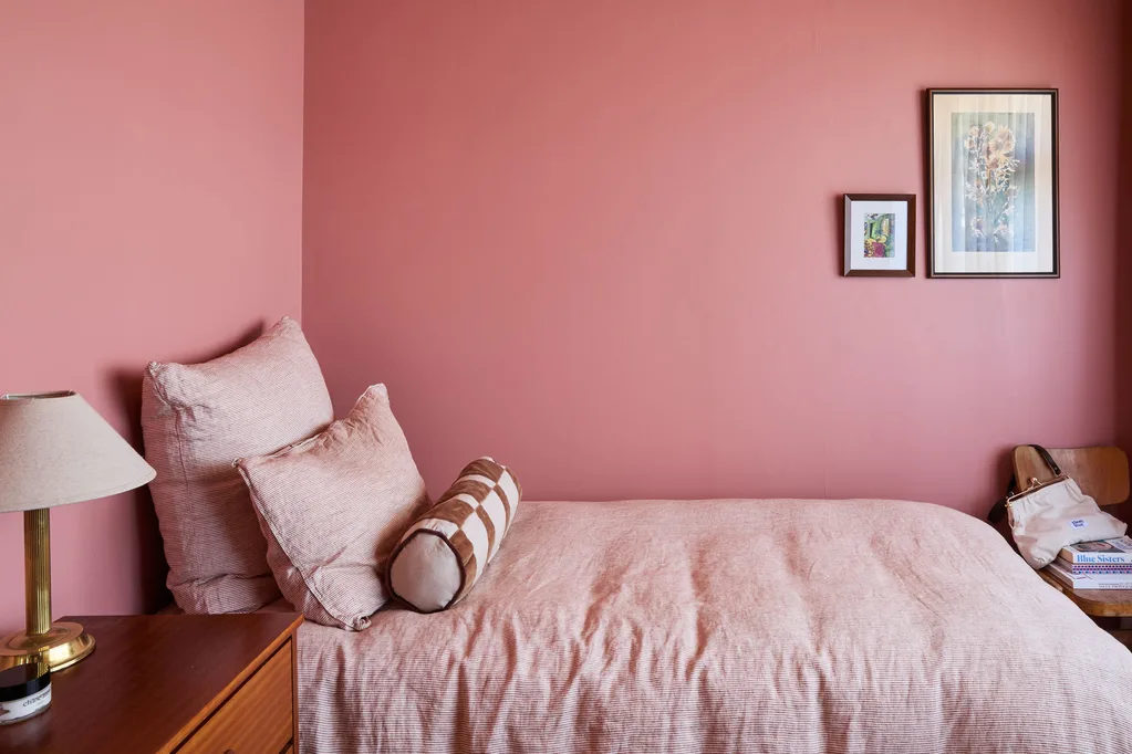 A pink bedroom
