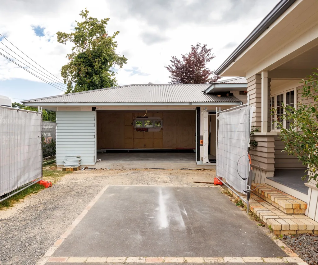 The old garage at Liam Messam's home is being turned into a two-bedroom guest suite.