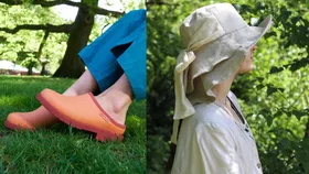 Gardening clogs and a sunhat