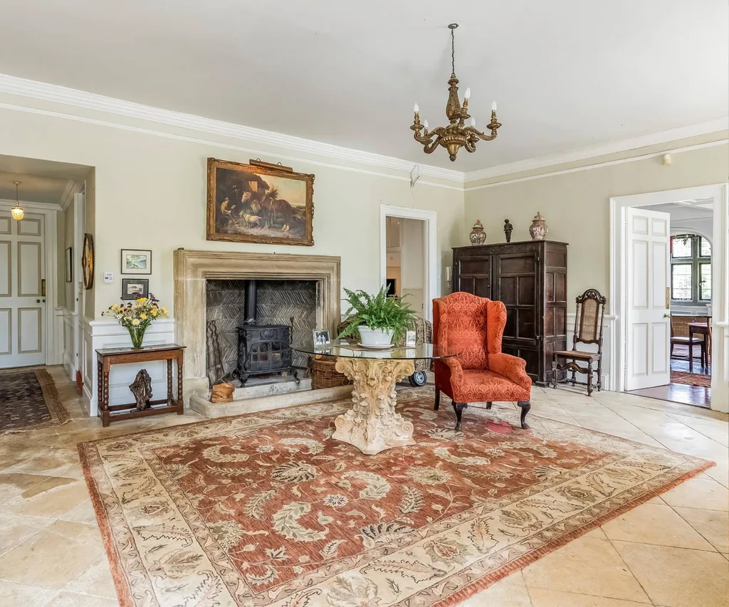 The fireplace