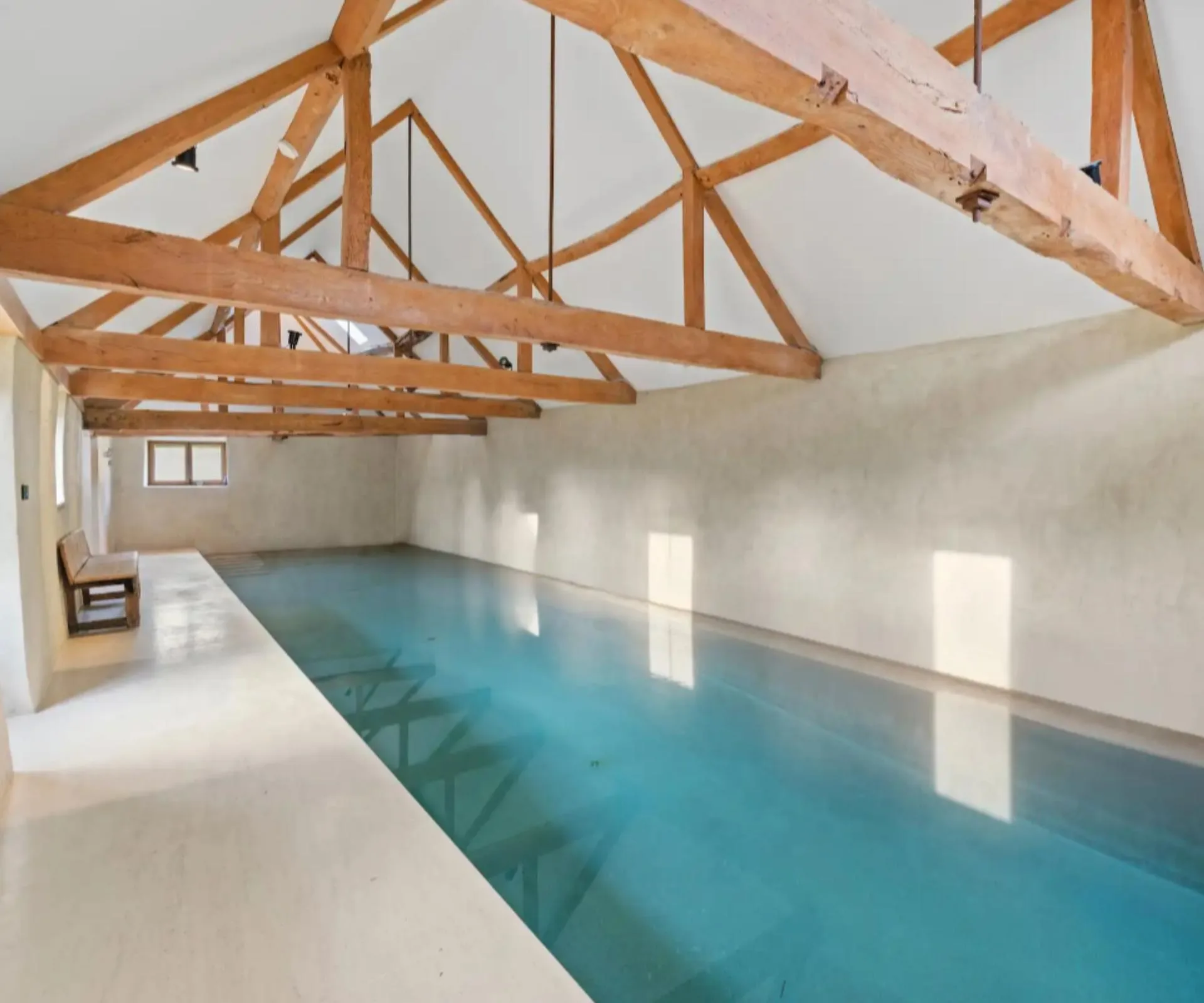 The indoor pool at Ellen's house