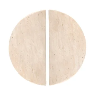 Travertine Half Moon Entry Door Pull (pair)