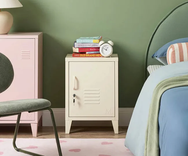 Cream coloured storage locker