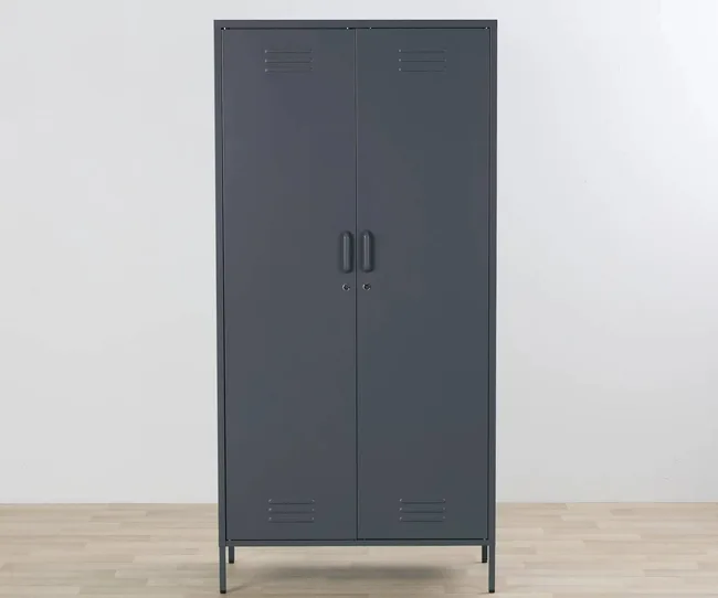 Charcoal coloured storage locker