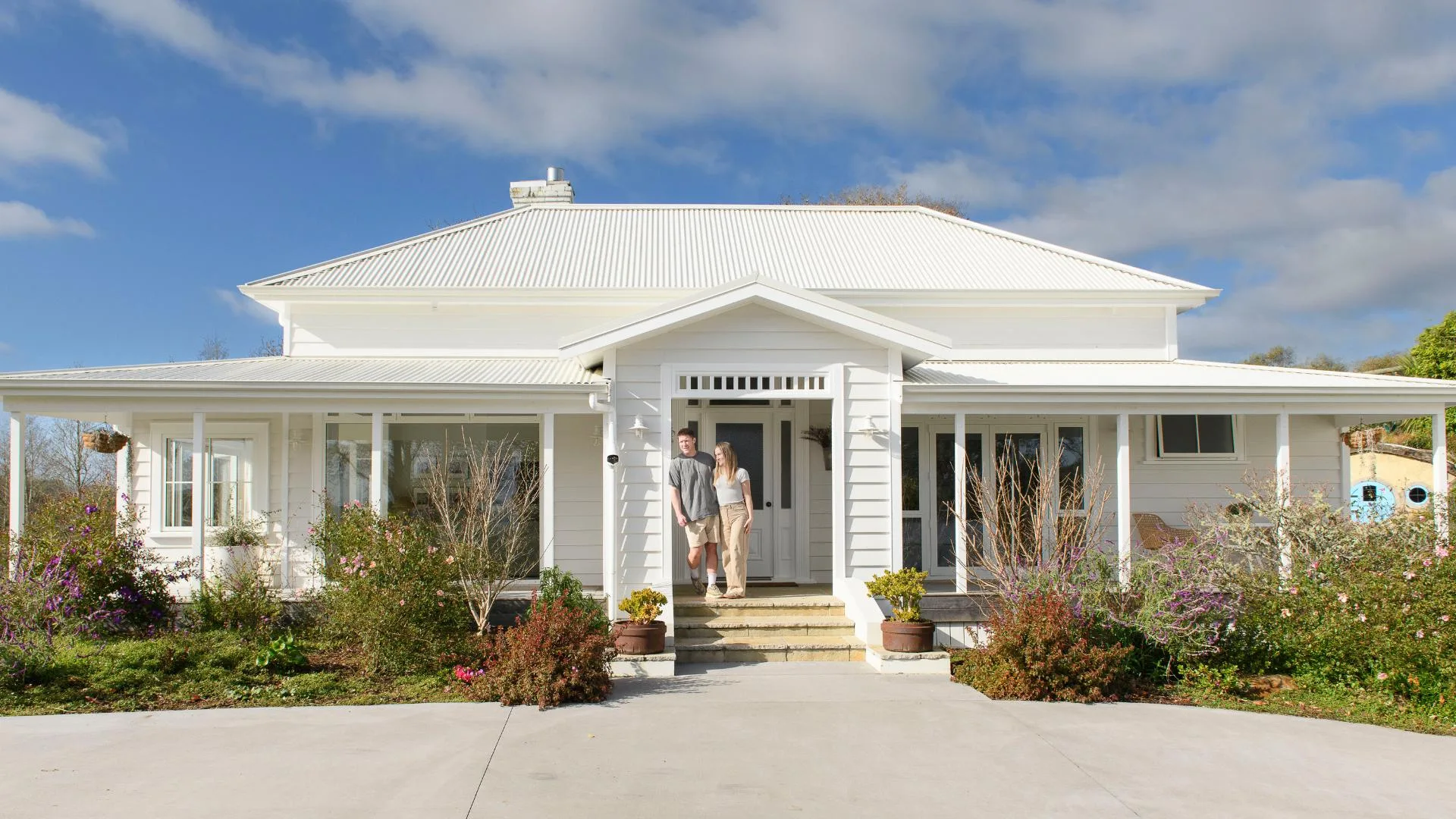 This whimsical Ararimu farmhouse is complete with a Hobbit home