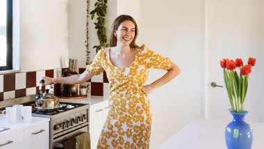 Homeowner Viarni Bright in her kitchen.
