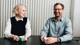 Megan Wyper with her Acme co-owner, Paddy Kennedy.