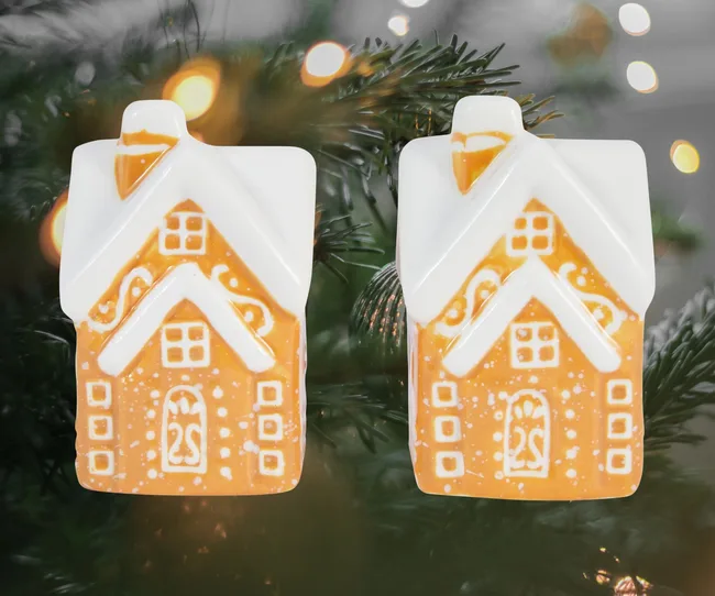 Gingerbread House Salt and Pepper Shakers