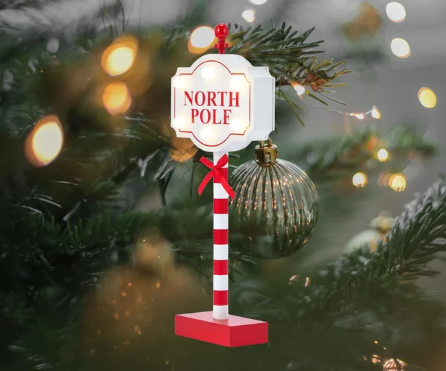 Light Up North Pole Sign