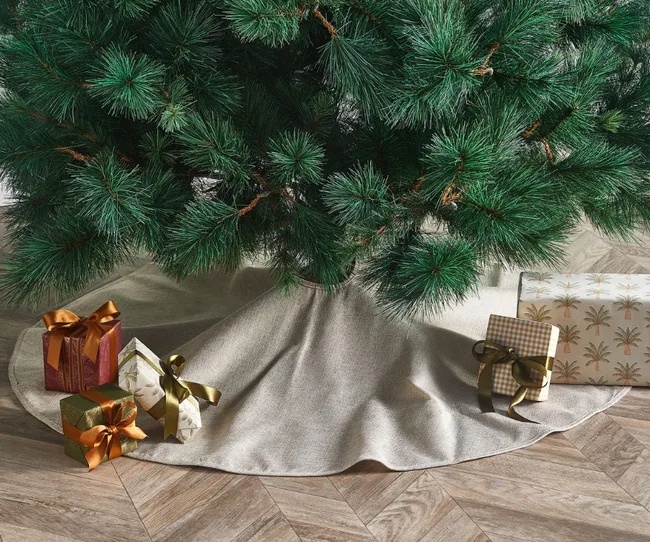 Linen Look Christmas Tree Skirt