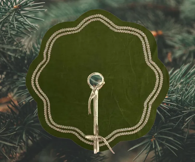 Green Velvet Christmas Tree Skirt
