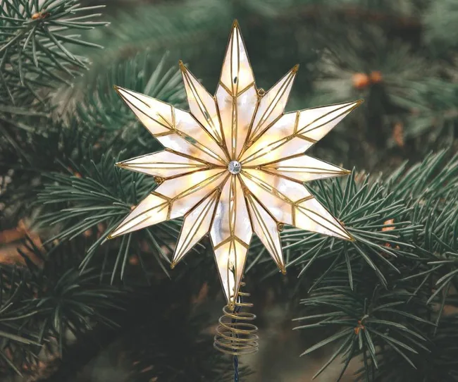 Pointed star tree topper