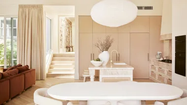 The light and airy kitchen of the Three Birds Renovation