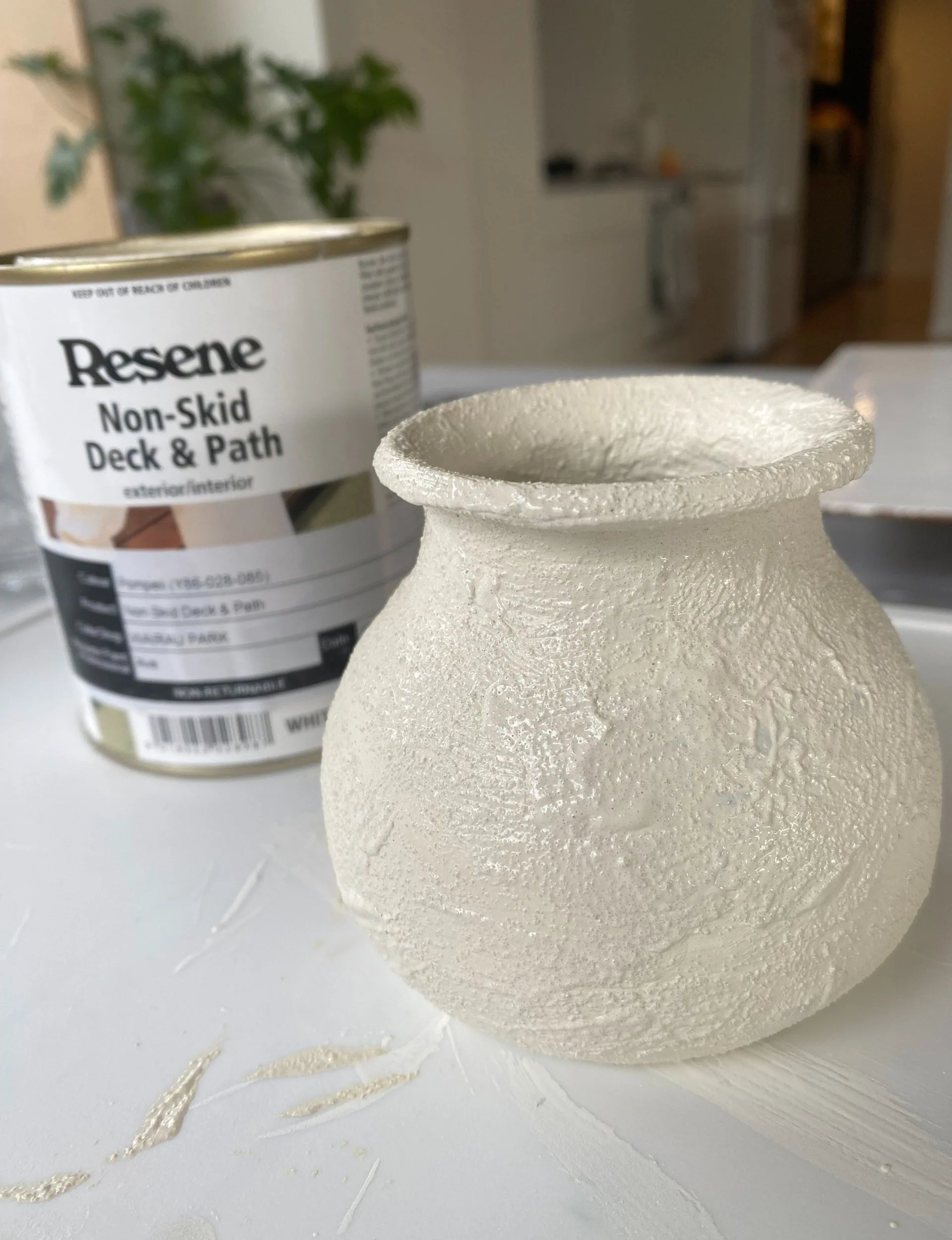Create the textured pottery look by using Resene Non-Skid Deck & Path