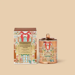 Glasshouse Fragrances Gingerbread House Festive Spiced Biscuit Candle