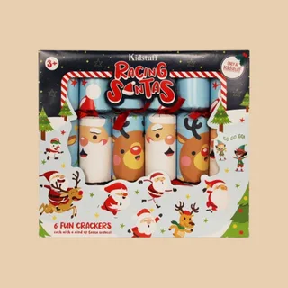 Kidstuff Racing Santa Christmas Crackers (6 pack)