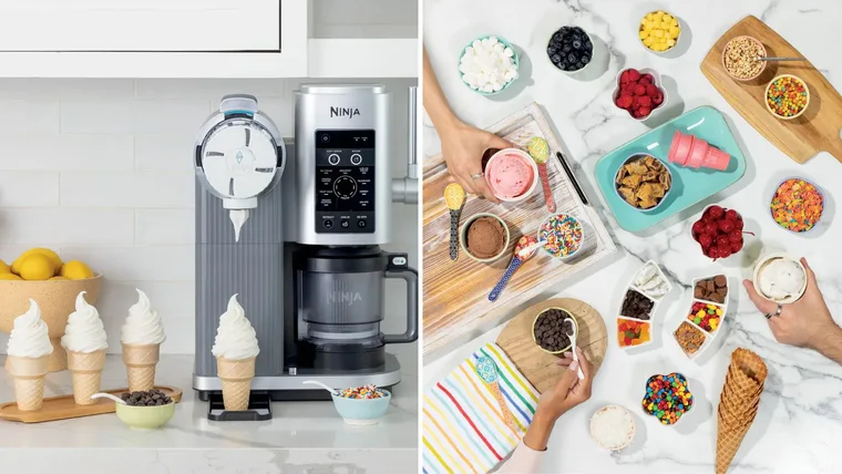 The Ninja Swirl by CREAMi and lots of flavours of ice cream