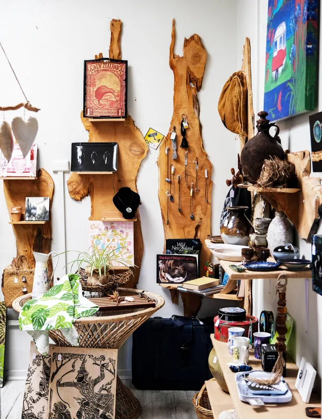 collectable antiques in corner