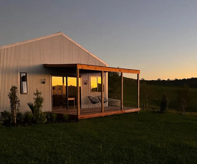 Studio home in sunset