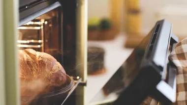 Bread being baked in a Haier oven