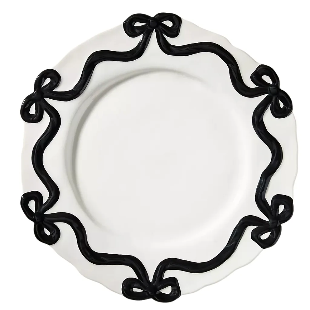 Benedita Bow Stoneware Dinner Plates (set of 4)