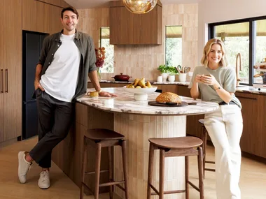 Art and Matilda in their completed kitchen for My New Home