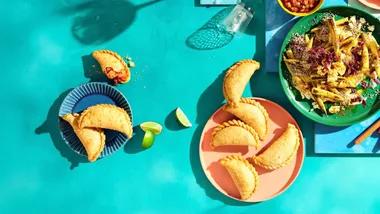 Prawn and tomato empanadas with picante sauce