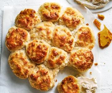 Fennel and thyme scones with hokey pokey butter