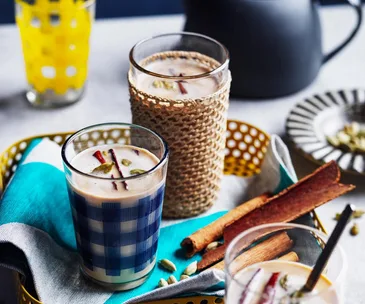 Shy ben laben (Ethiopian white spiced tea) by Saba’s Ethiopian Restaurant