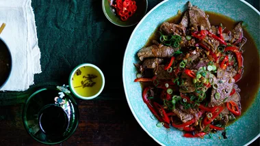 Kylie Kwong's Beef with black bean and chilli sauce