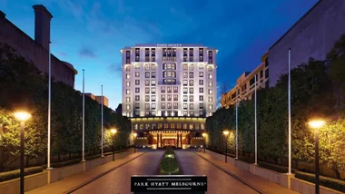 The exterior and driveway of the Park Hyatt one of the best Melbourne hotels