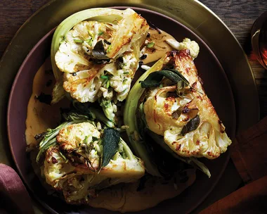 Roasted cauliflower with miso cream
