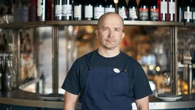 Portrait of Pasi Petänen in his restaurant Cafe Paci