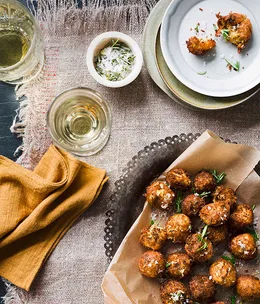 Cauliflower, aged Cheddar and mustard fritters