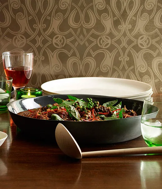 Martin Boetz: Red curry of beef with green peppercorns, wild ginger and holy basil