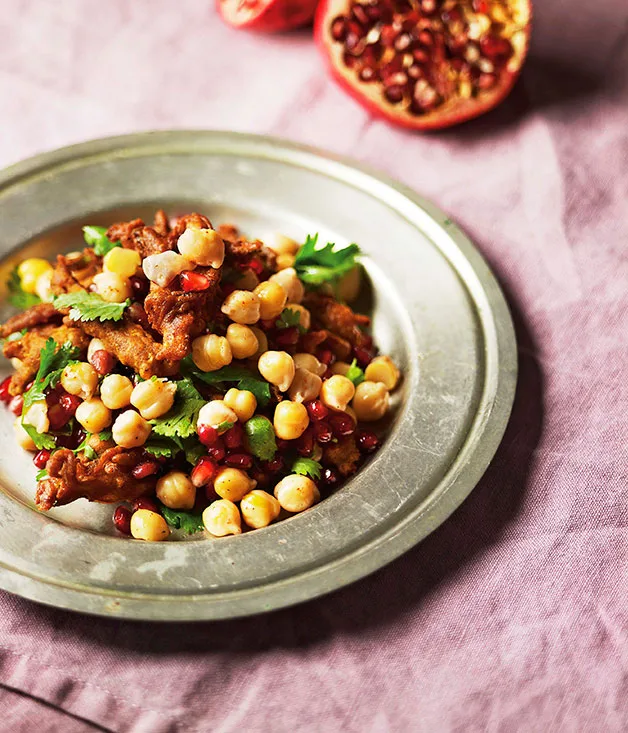 Christine Manfield: Crisp okra and pomegranate salad