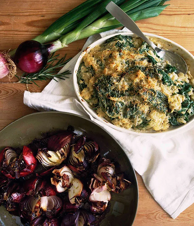 Silverbeet gratin