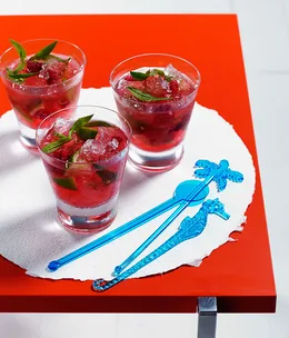 Raspberry and Mint Mojito