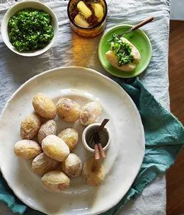 Saltwater potatoes with pebre sauce