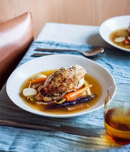 Spring chicken pot au feu