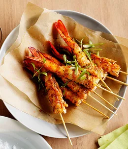 Pan-fried prawns with Creole spice