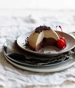 Chocolate, hazelnut and coffee tartufo