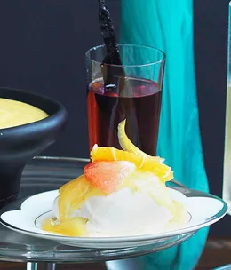 Rosy dessert wine syrup