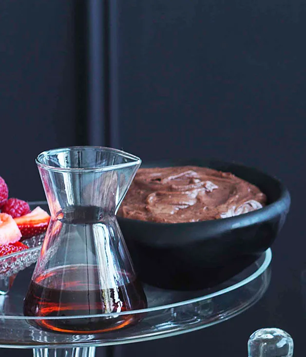 Dark chocolate mousse