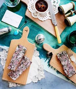 Smoked pork terrine with Cumberland sauce