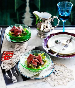 Star anise-poached beef and Sichuan cucumber salad