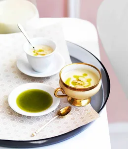 Ajo blanco with parsley oil