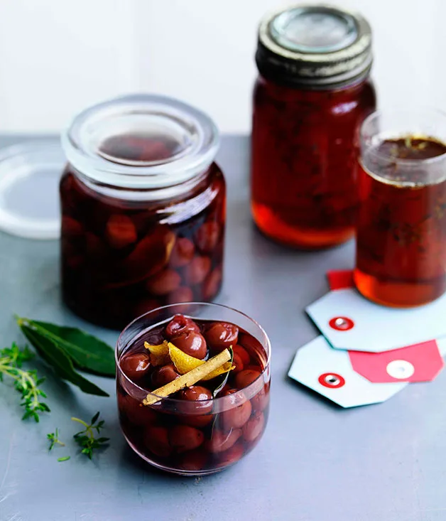 Mulled wine pickled cherries